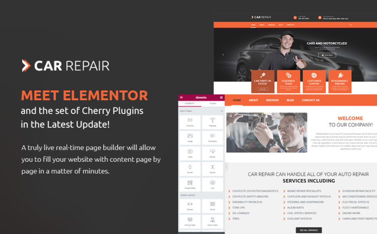 Cars and Bikes Parallax WordPress Template Big Screenshot Cars and Bikes WordPress Theme New Screenshots BIG