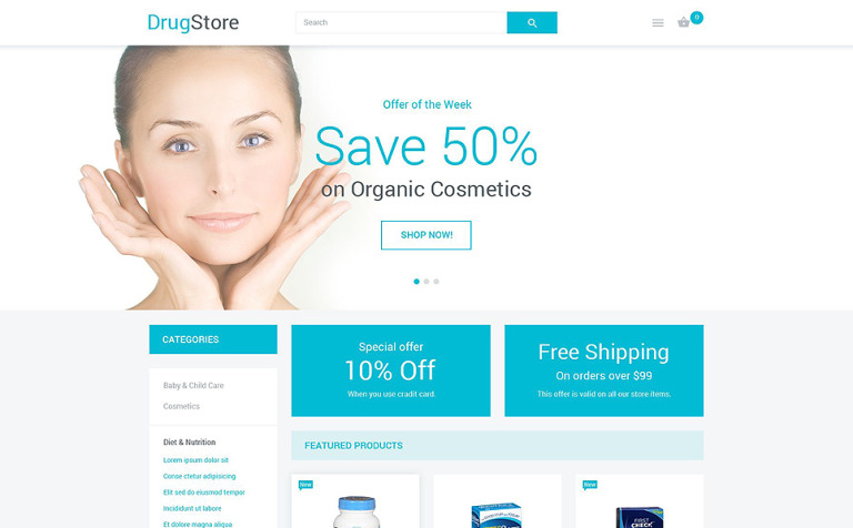 Drugstore Responsive Magento Theme Big Screenshot Drugstore Magento Theme New Screenshots BIG