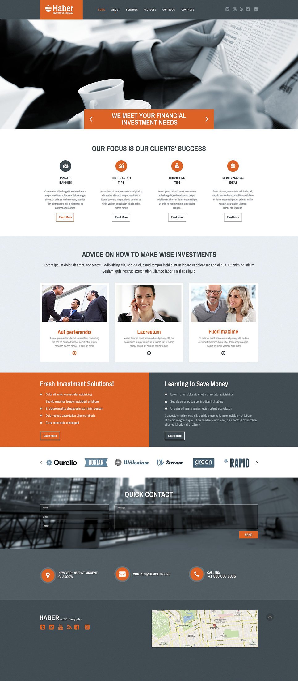 Investment Company Web Template