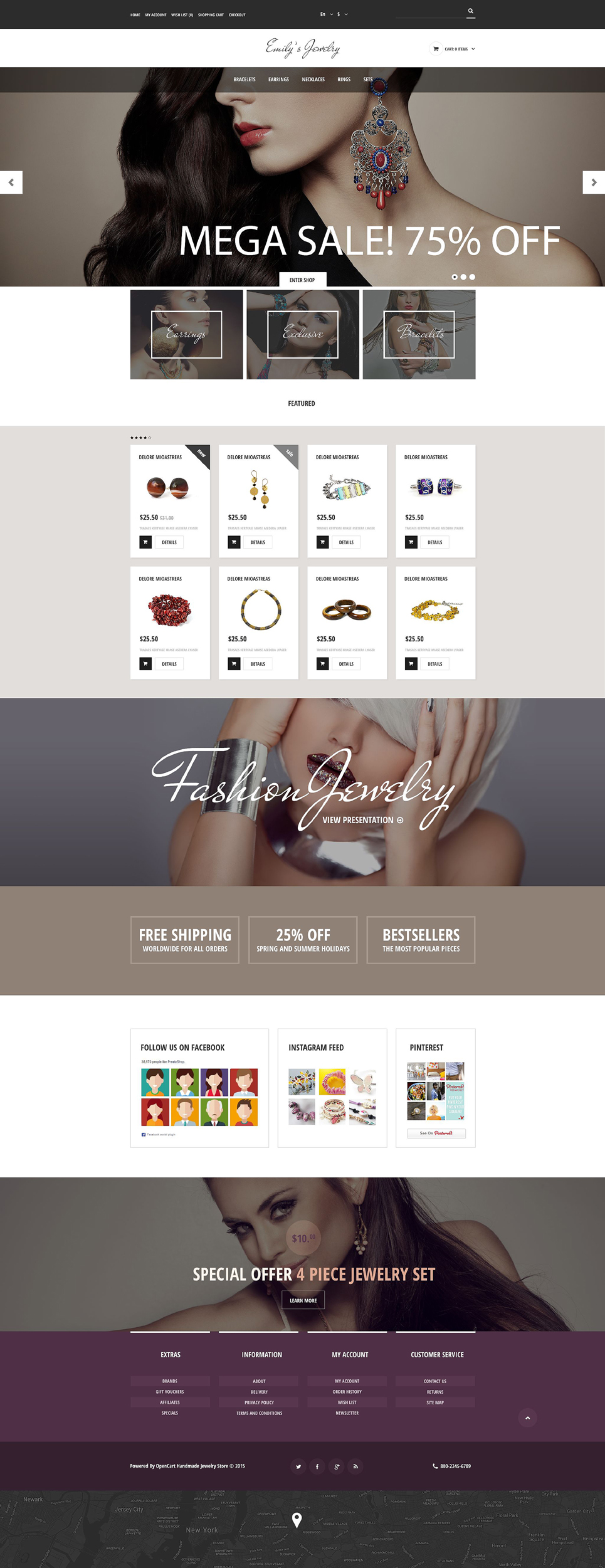 Handmade Jewelry OpenCart Template New Screenshots BIG
