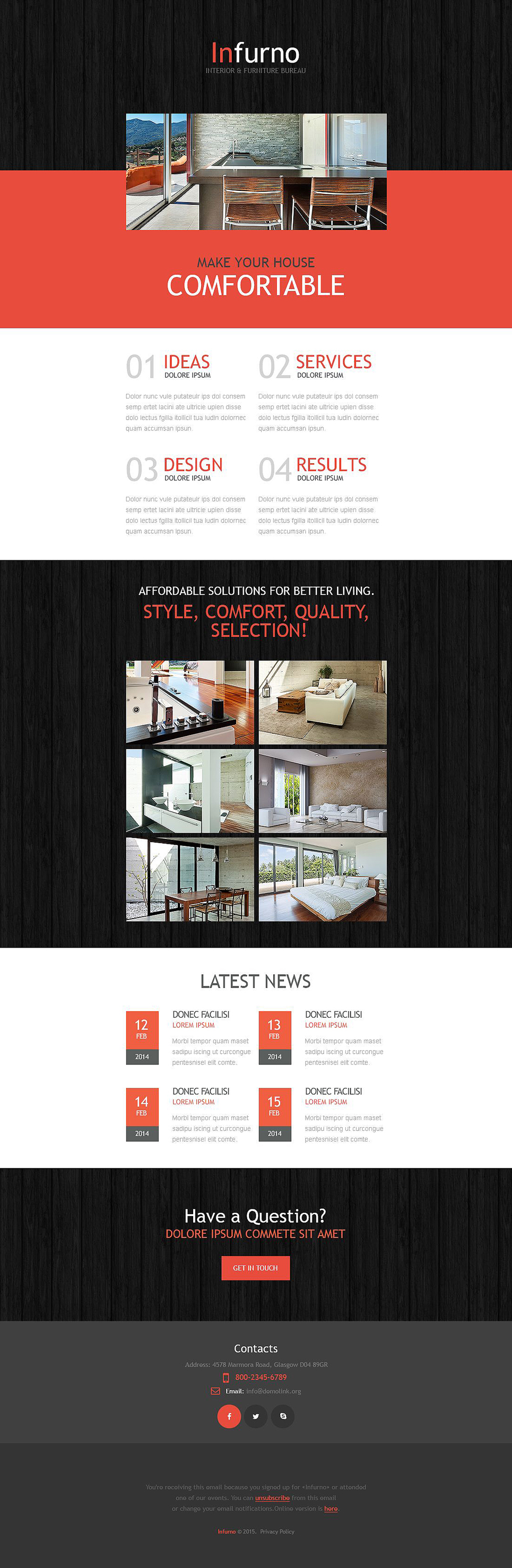 Interior & Furniture Responsive Newsletter Template New Screenshots BIG