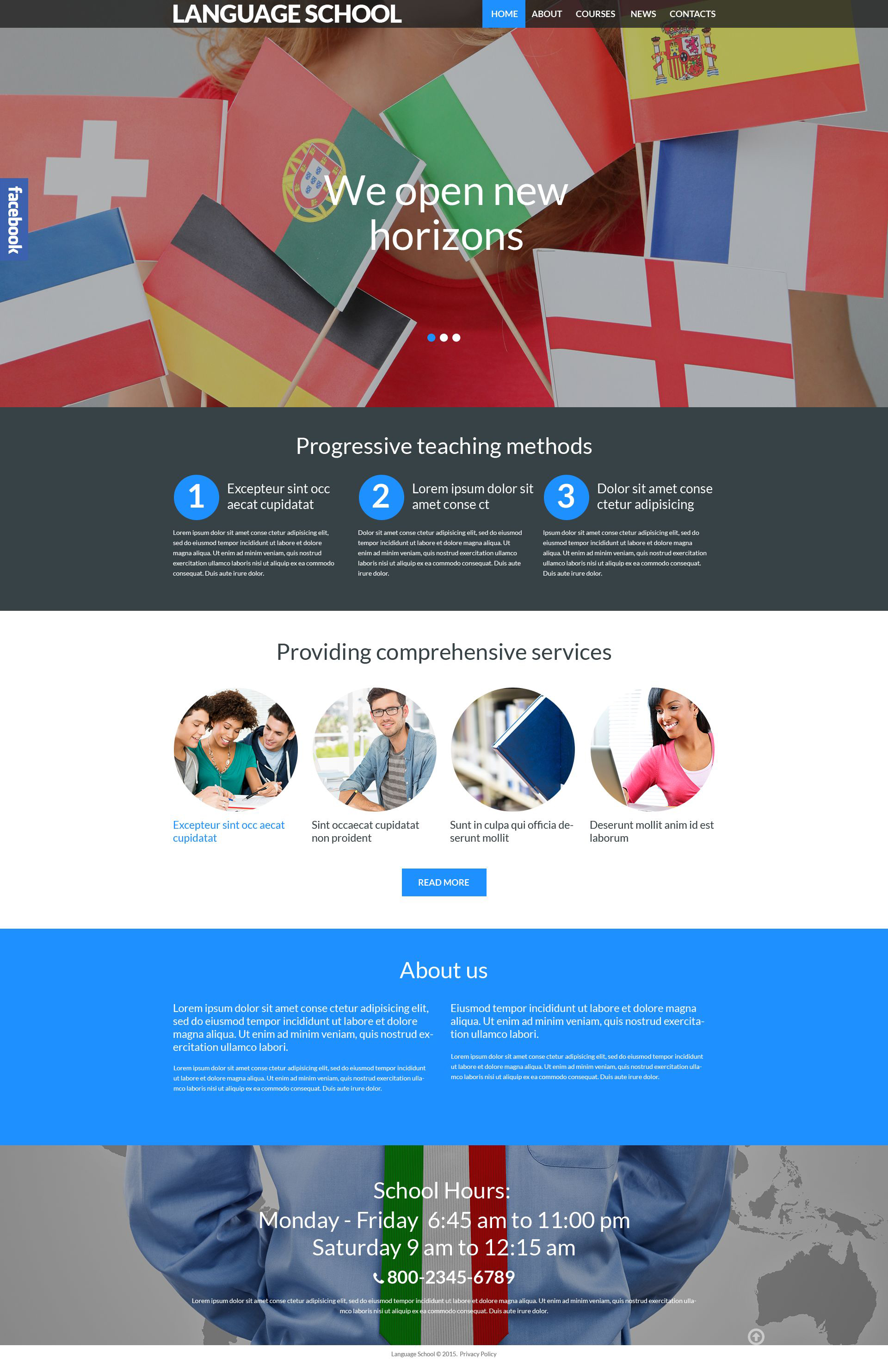 Language School Responsive WordPress Theme - screenshot