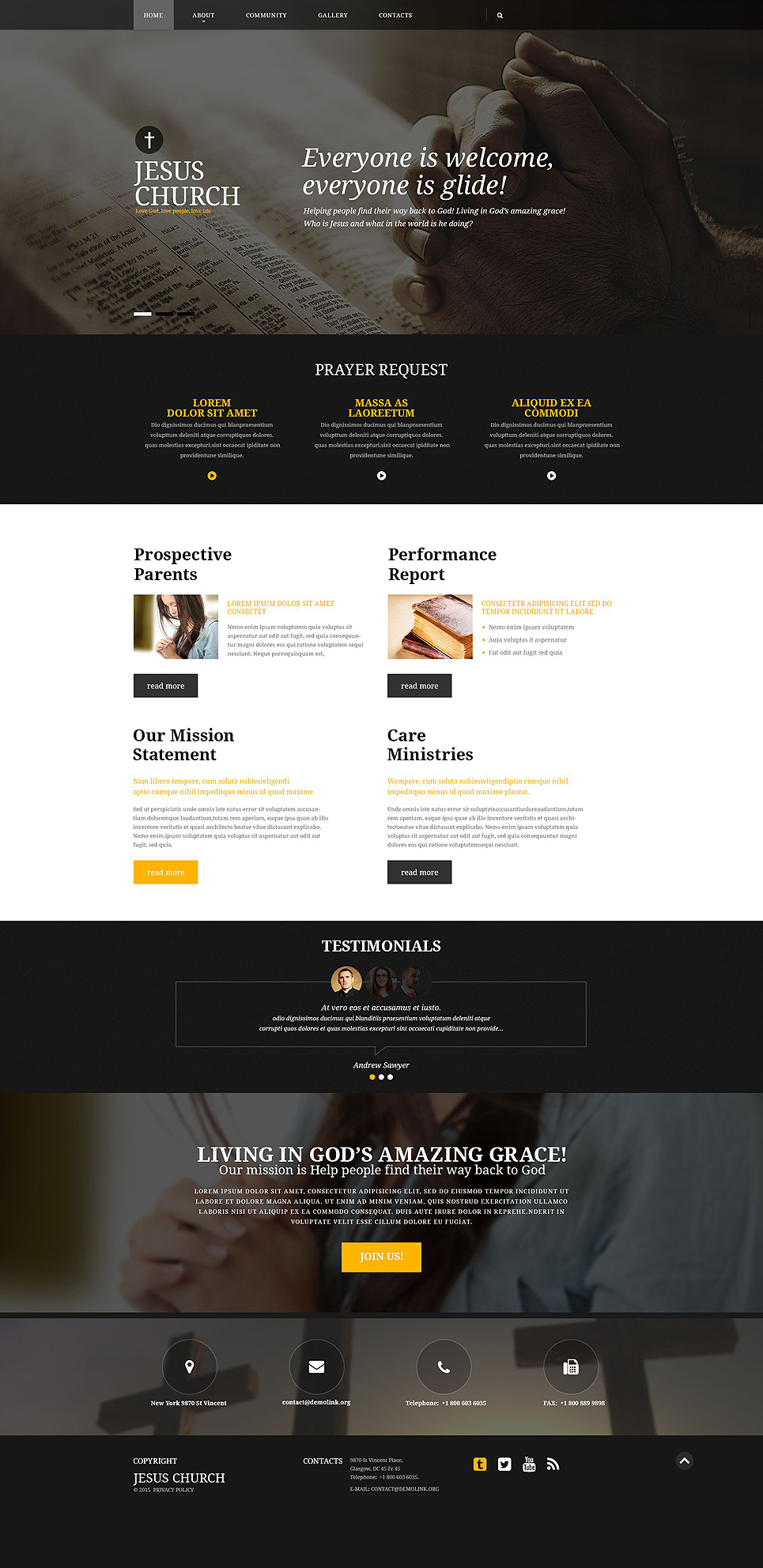 Presbyterian Responsive Website Template New Screenshots BIG
