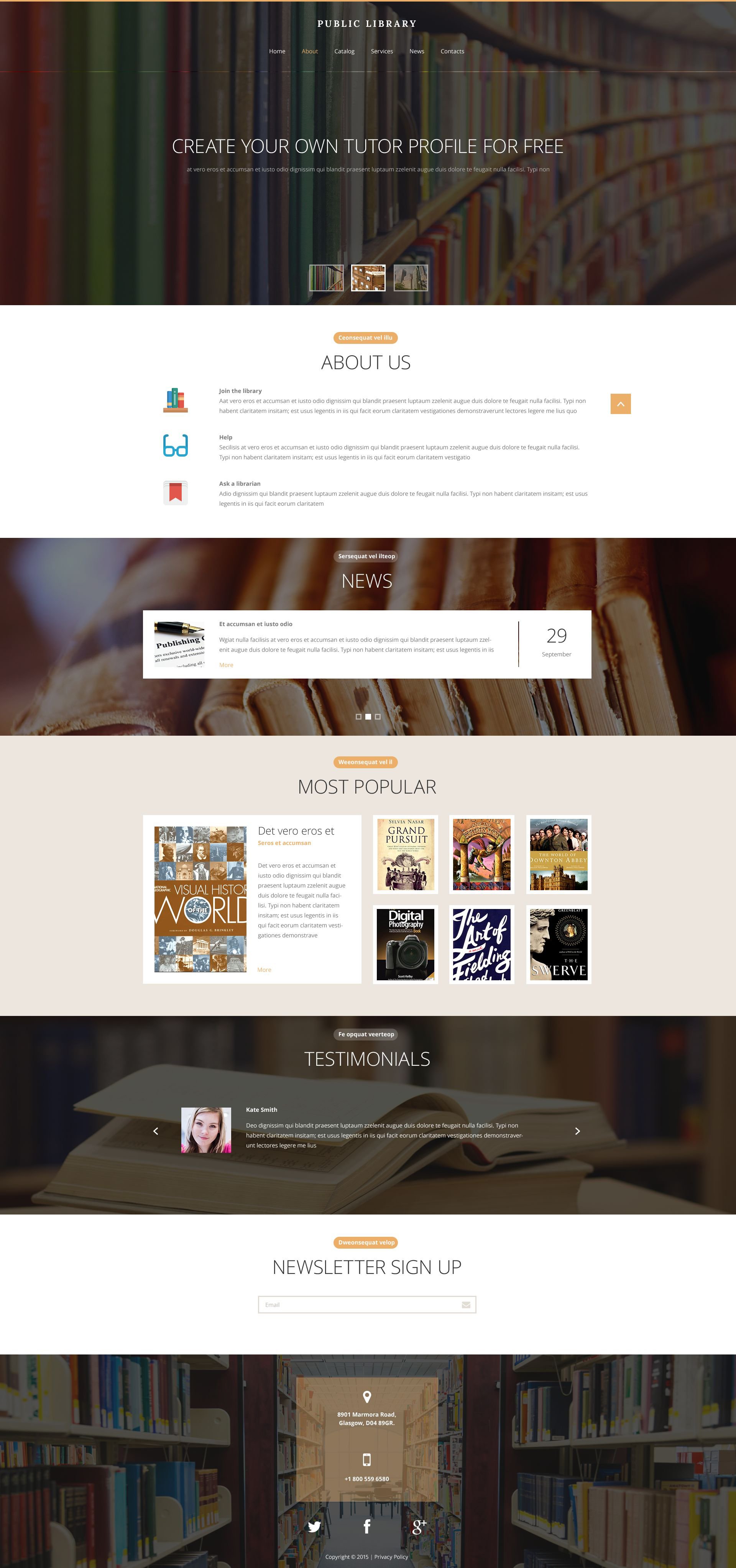public-library-website-template