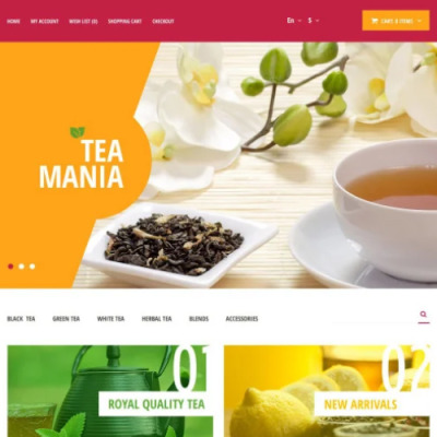 Tea Shop Responsive OpenCart Şablon