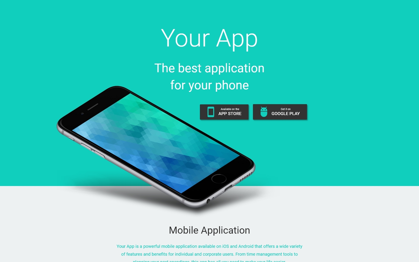 Responzivní Šablona mikrostránek "Your App - Software Minimal HTML" #53973