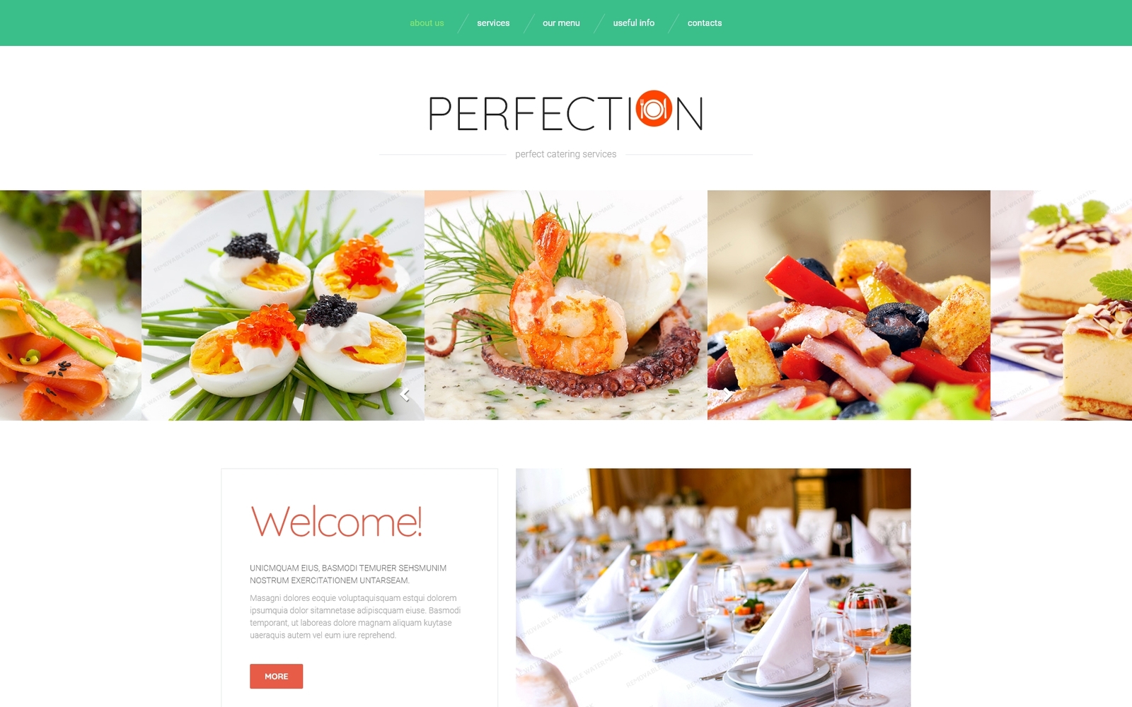 Reszponzív Food Delivery Services Weboldal sablon 53979