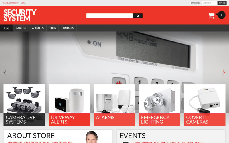 Security Products Store VirtueMart Template