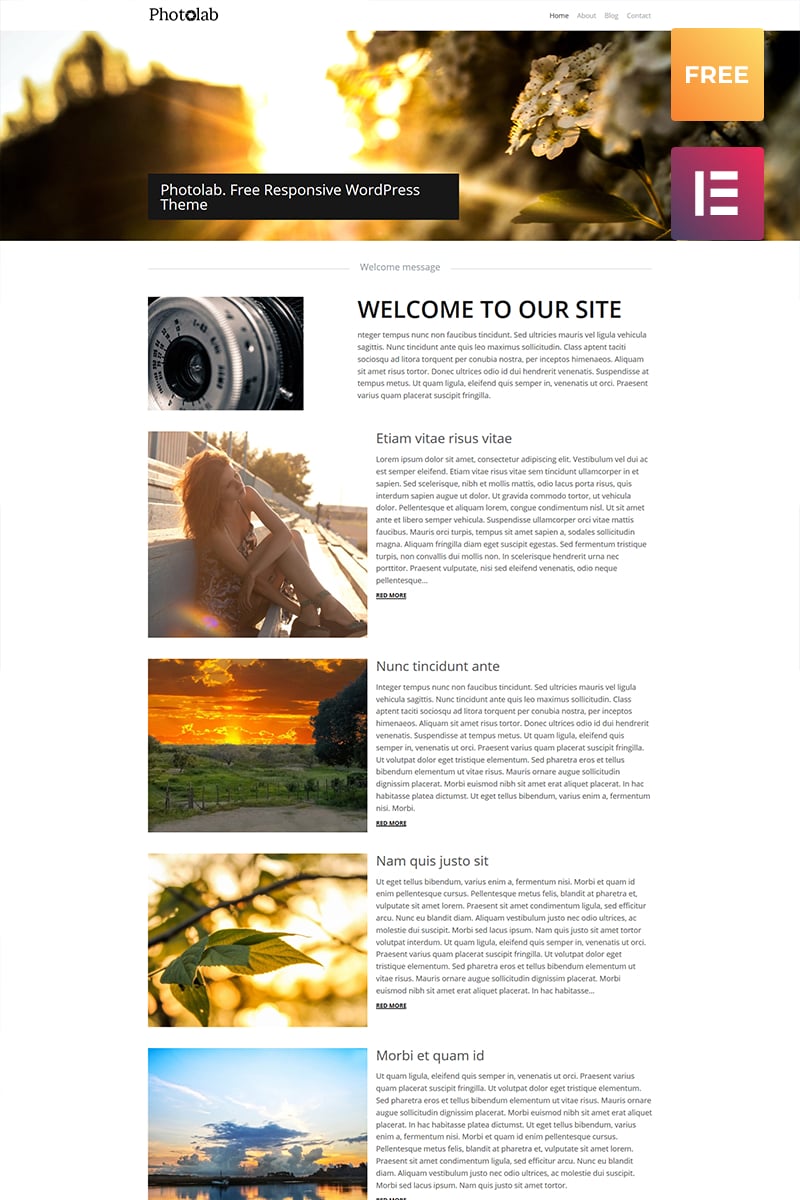 Stock Photo Responsive WordPress Theme New Screenshots BIG