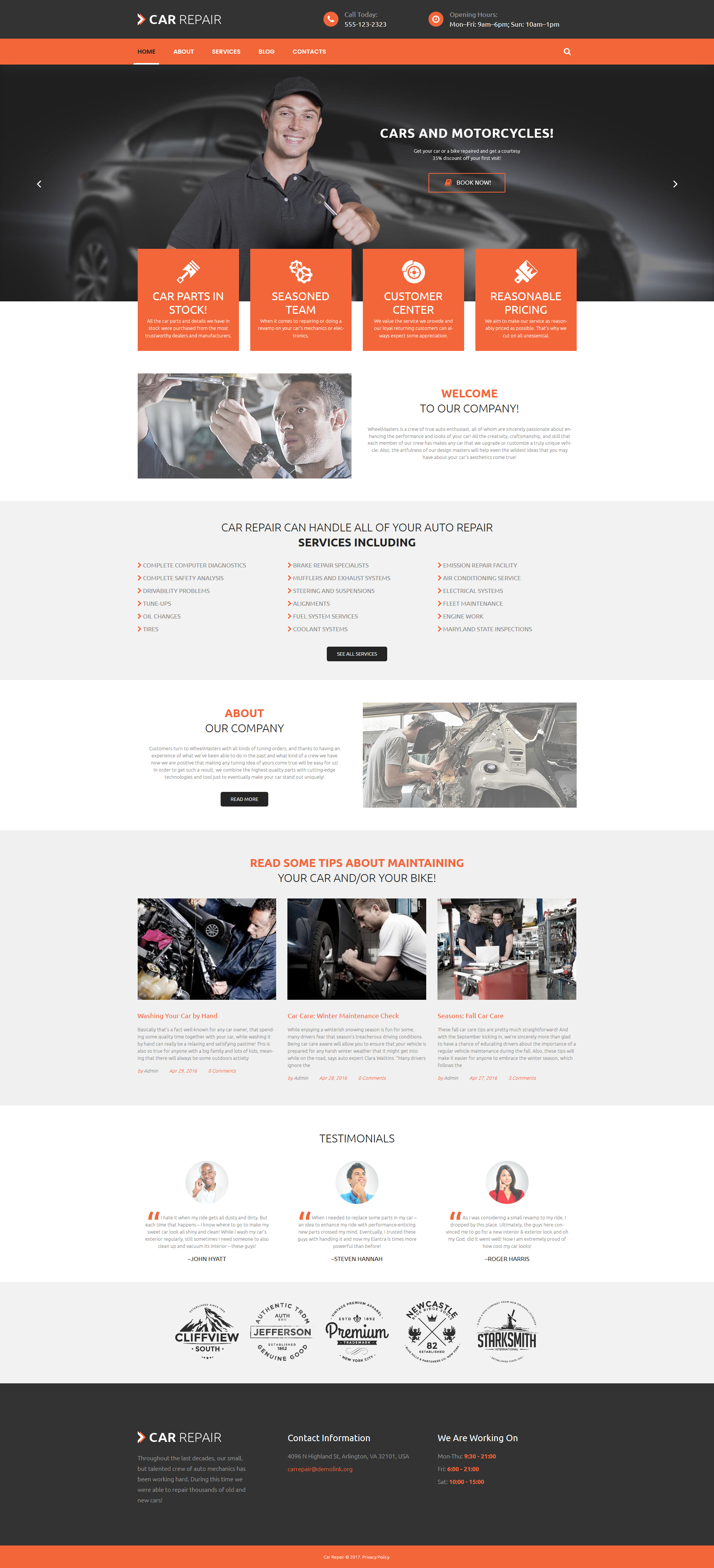 Tema De WordPress "Cars and Bikes" #53985 - captura de pantalla