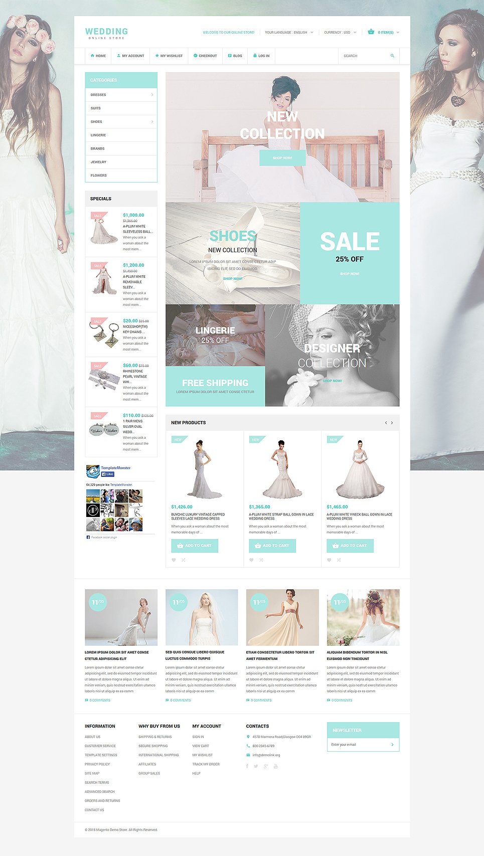 Wedding Style Magento Theme New Screenshots BIG