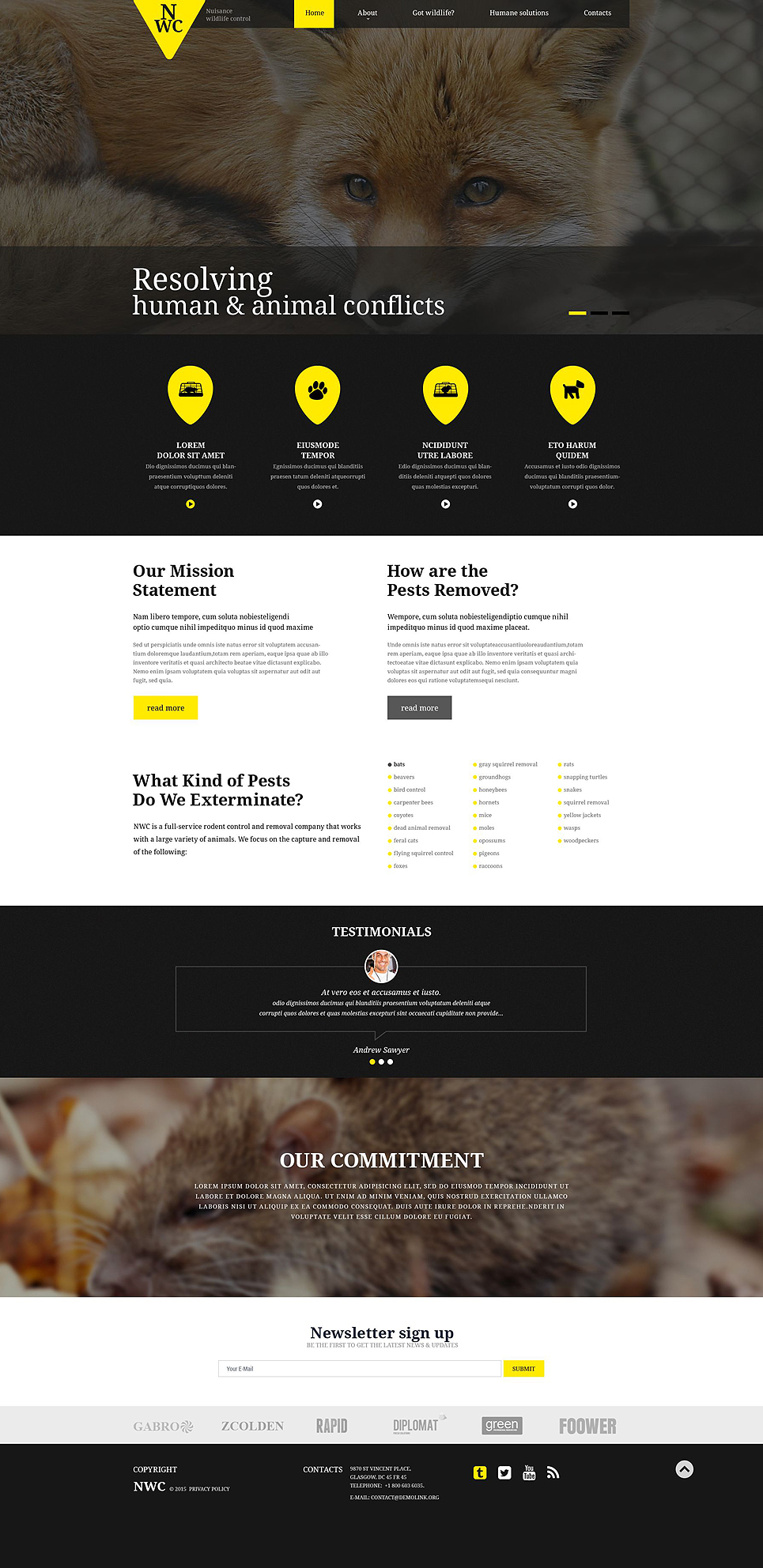 Wild Life Responsive Website Template New Screenshots BIG