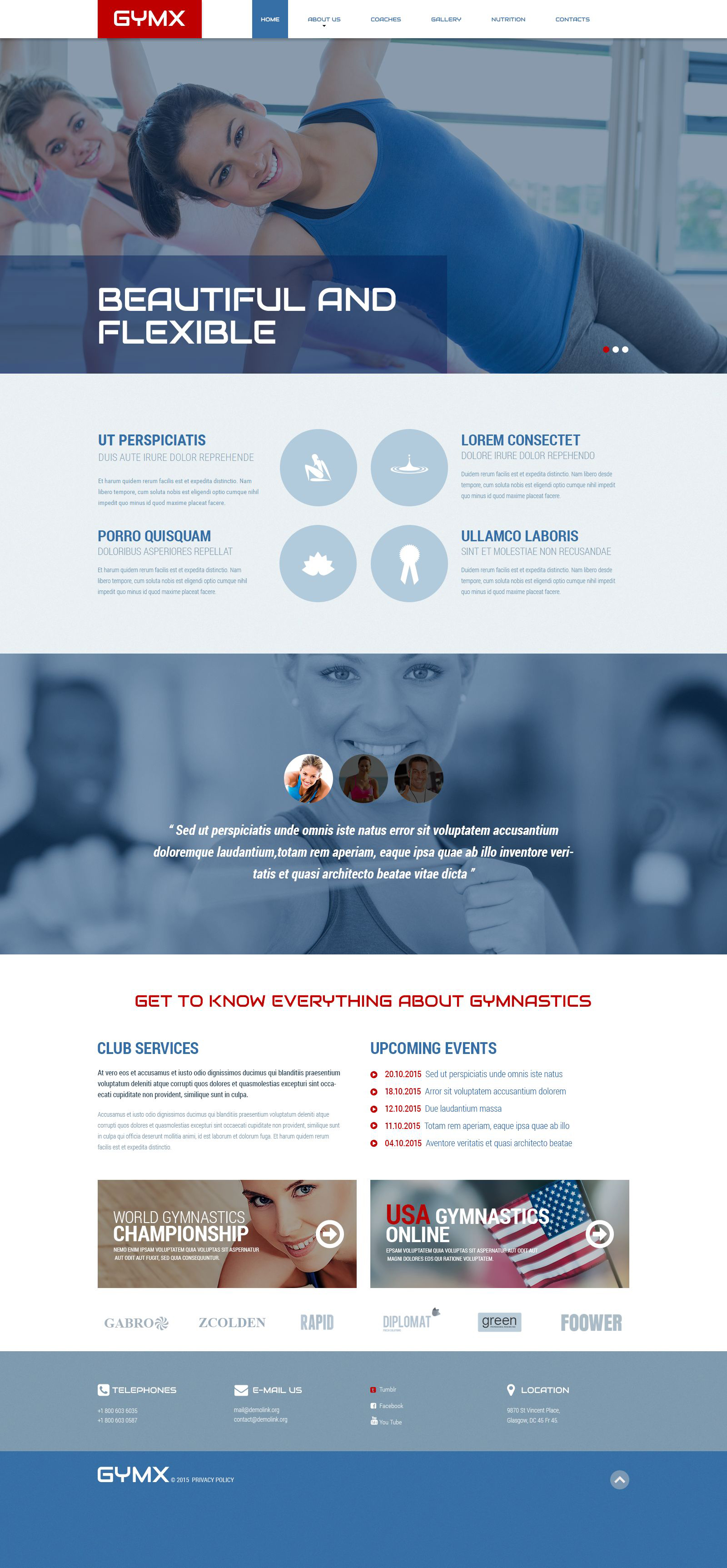 "Womens Fitness Club" Responsive Website template №53986 - screenshot