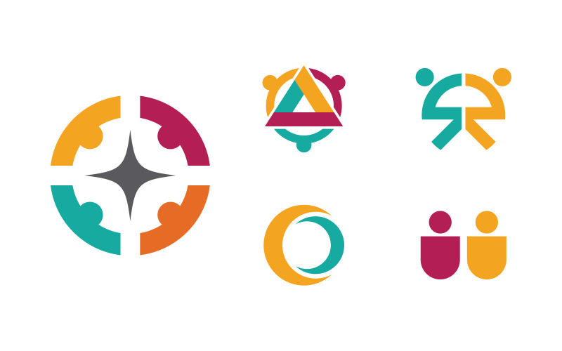 Adoption care community network and social logo design v3.15 Logo Template