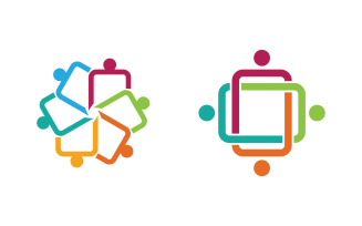 Adoption care community network and social logo design v3.1