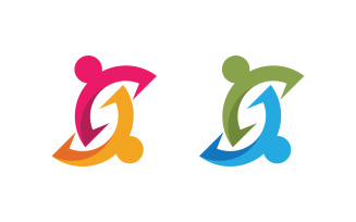 Adoption care community network and social logo design v3.3