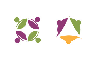 Adoption care community network and social logo design v3.4