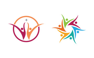 Adoption care community network and social logo design v3.5