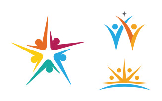 Adoption care community network and social logo design v3.7