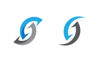 Business S letter logo design vector template v3.5