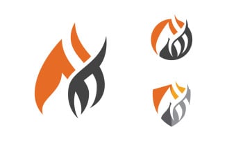 Flames Logo icon illustration vector design template v3.2