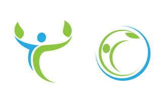 Healthy life Human character logo sign illustration v3.10