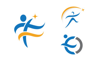 Healthy life Human character logo sign illustration v3.2