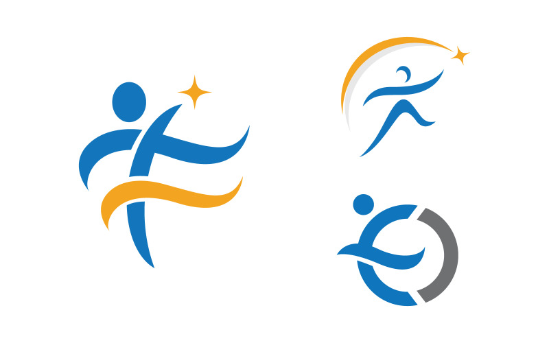 Healthy life Human character logo sign illustration v3.2 Logo Template