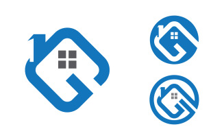 Home industrial Property concept icon logo illustration v3.10