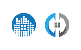 Home industrial Property concept icon logo illustration v3.12