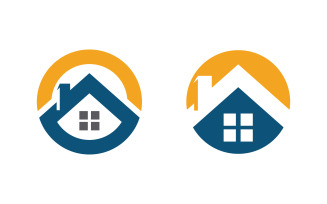 Home industrial Property concept icon logo illustration v3.14