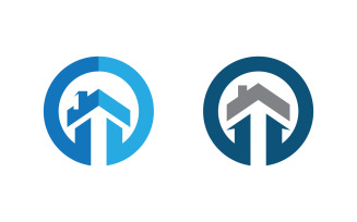 Home industrial Property concept icon logo illustration v3.15