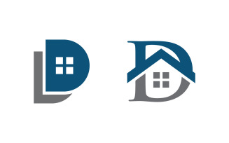 Home industrial Property concept icon logo illustration v3.16