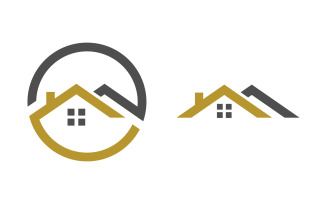 Home industrial Property concept icon logo illustration v3.17