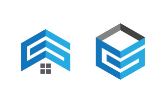 Home industrial Property concept icon logo illustration v3.18