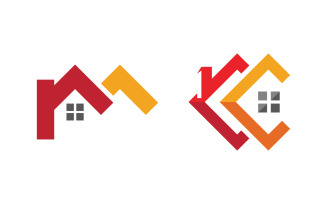 Home industrial Property concept icon logo illustration v3.19