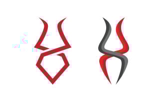 Taurus Horn Logo Template vector icon illustration design v3.3