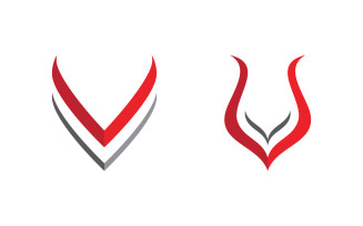 V Letter icon Business Logo Template design illustration v3.2