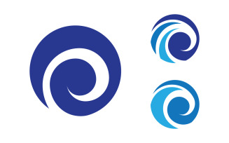 Water wave concept icon vector illustration design template v3.1