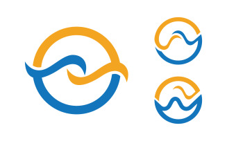 Water wave concept icon vector illustration design template v3.3