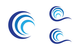 Water wave concept icon vector illustration design template v3.4