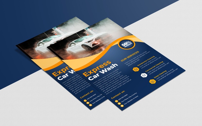 Car Wash Flyer Template Ver-2 Corporate Identity
