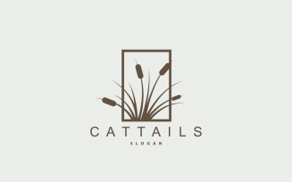 Cattails River Logo Grass Design Simple V14