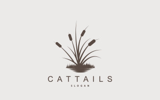 Cattails River Logo Grass Design Simple V16