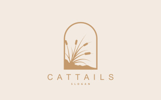 Cattails River Logo Grass Design Simple V17