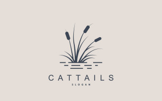 Cattails River Logo Grass Design Simple V1
