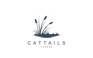 Cattails River Logo Grass Design Simple V2