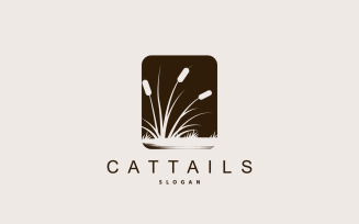 Cattails River Logo Grass Design Simple V3