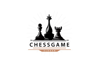 Chess Game Logo Chess Piece Design V3