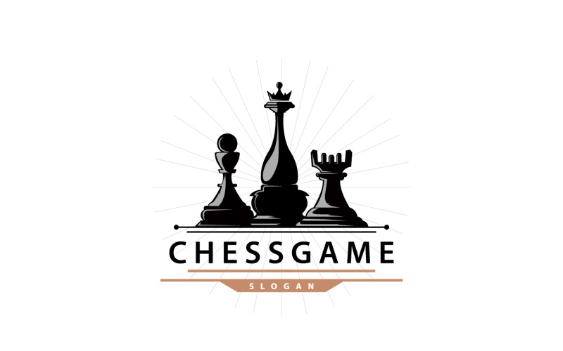 Chess Game Logo Chess Piece Design V3 Logo Template